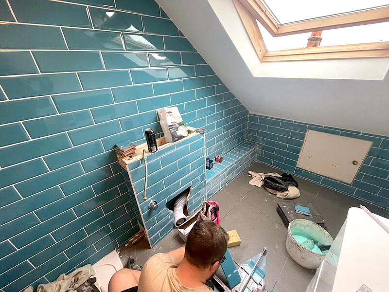 St Albans Bathroom Fitters completing bathroom renovation.