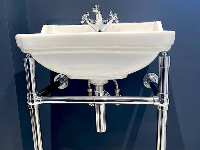 This chrome mounted bathroom vanity basin in St Albans with a sleek and modern design.