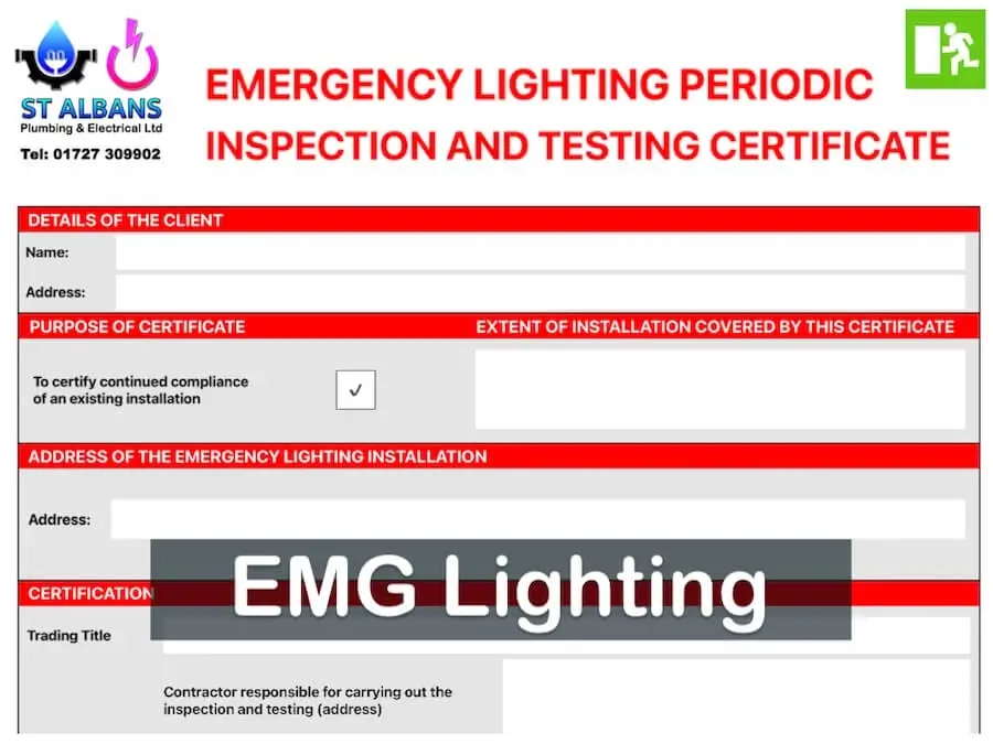 Emergency Lights Certificate