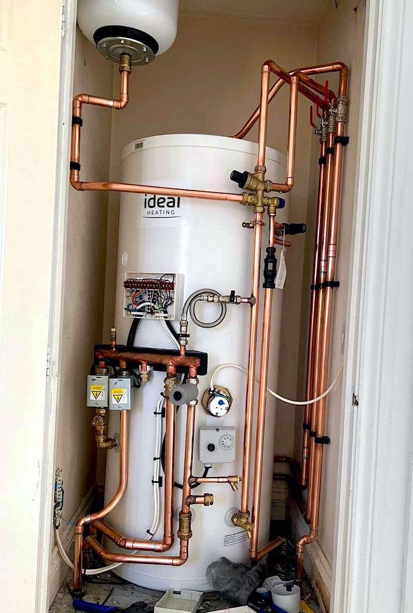 New Unvented Hot Water Cylinder Install